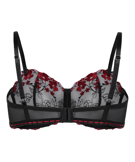 Ikke-formst&oslash;bt b&oslash;jle-bh med p&aelig;oner, Sort