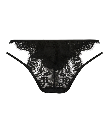 Brasiliansk trusse med h&oslash;j udsk&aelig;ring bundl&oslash;s Portia, sort