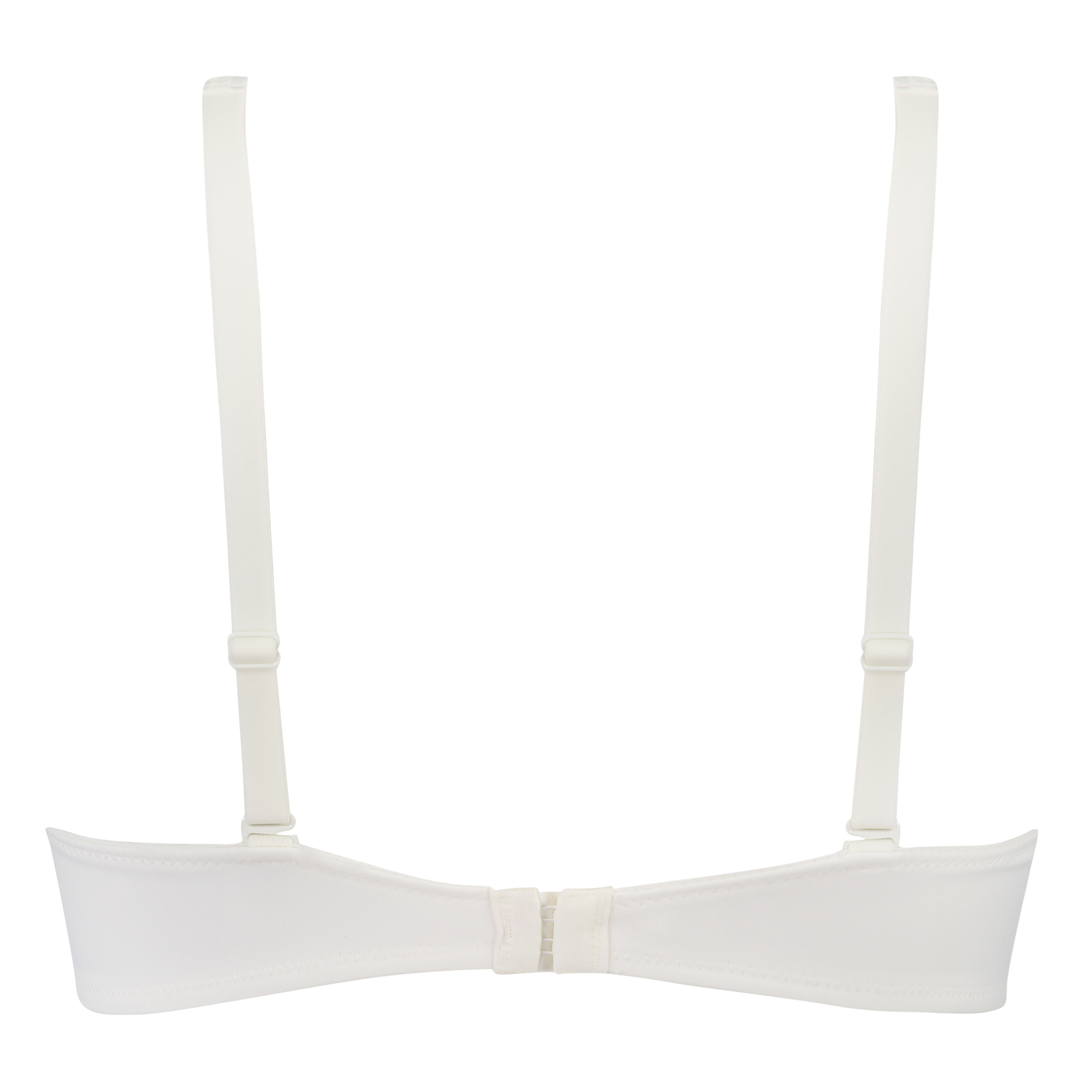 Satin Fleece ikke-formstøbt bøjle-bh, Hvid, main