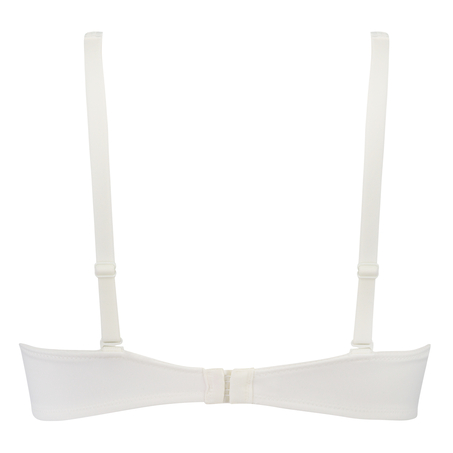Satin Fleece ikke-formstøbt bøjle-bh, Hvid