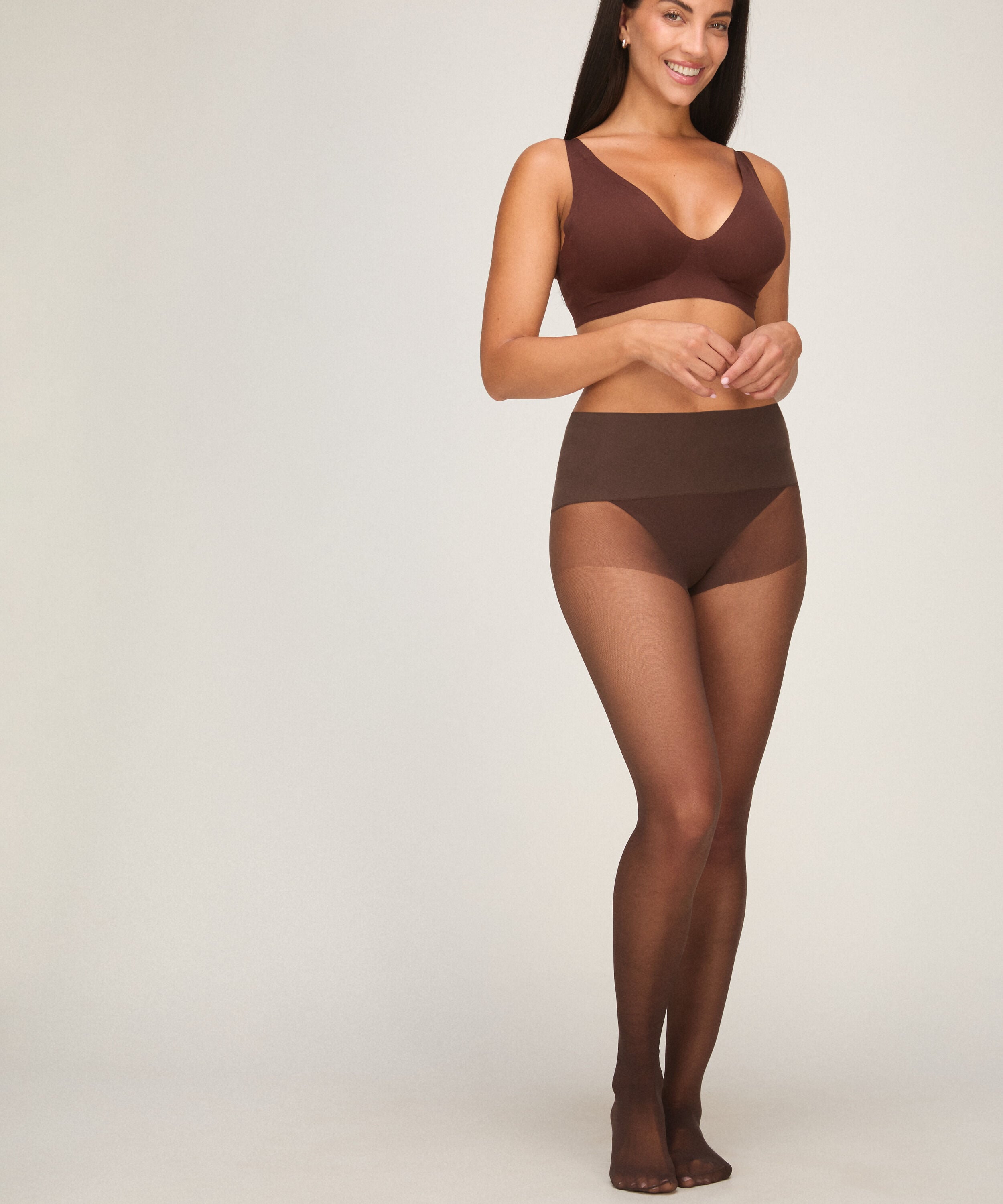 Tight 20 Denier Seamless Velvet Touch, Brun