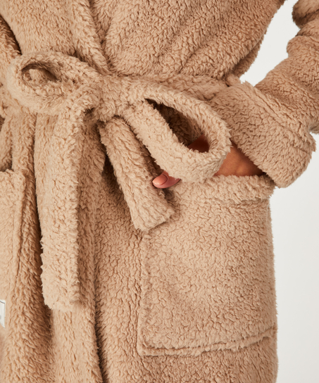 Fleece Badek&aring;be, Beige