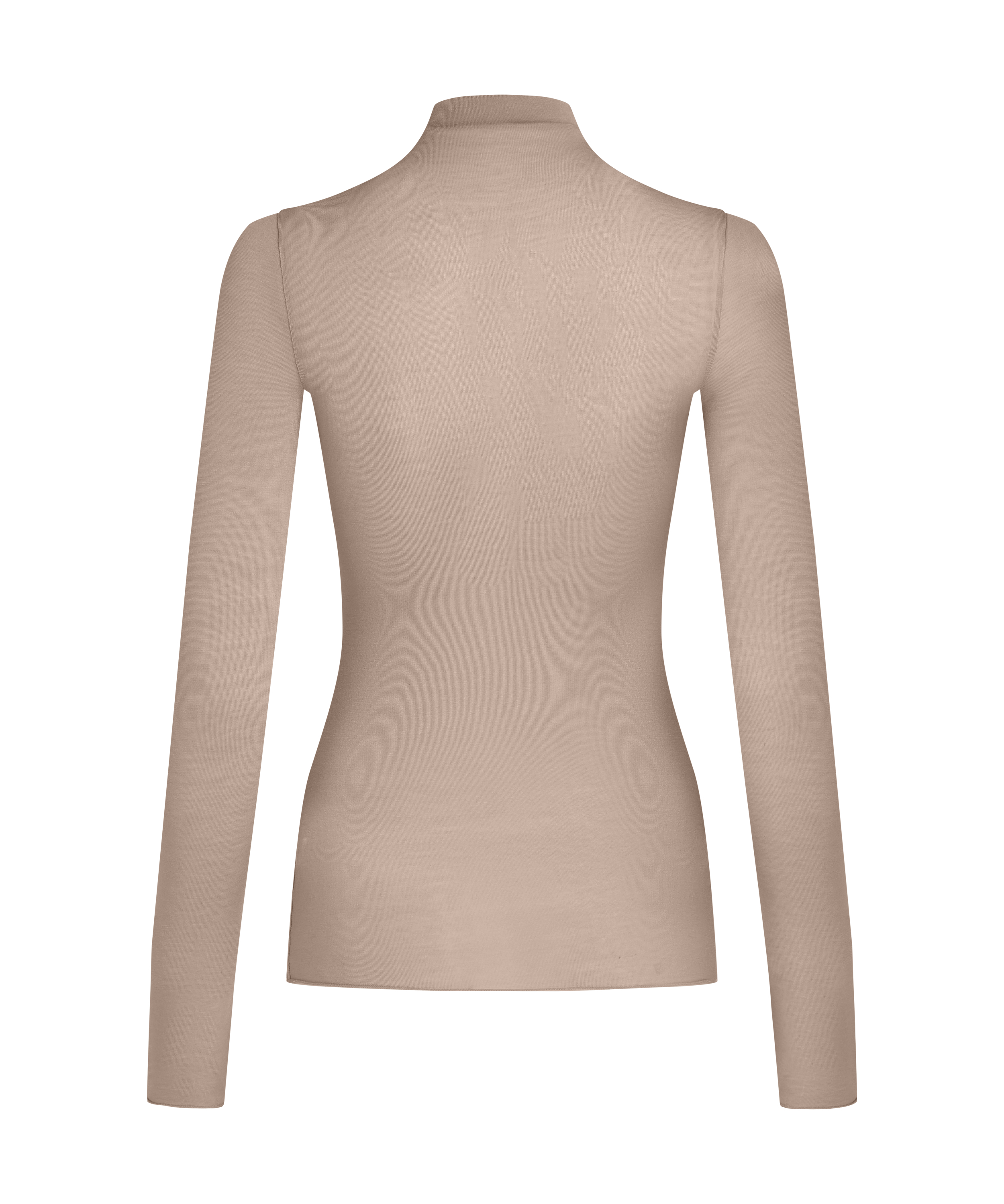super soft rullekrave bluse med cashmere, Brun, main