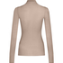 super soft rullekrave bluse med cashmere, Brun