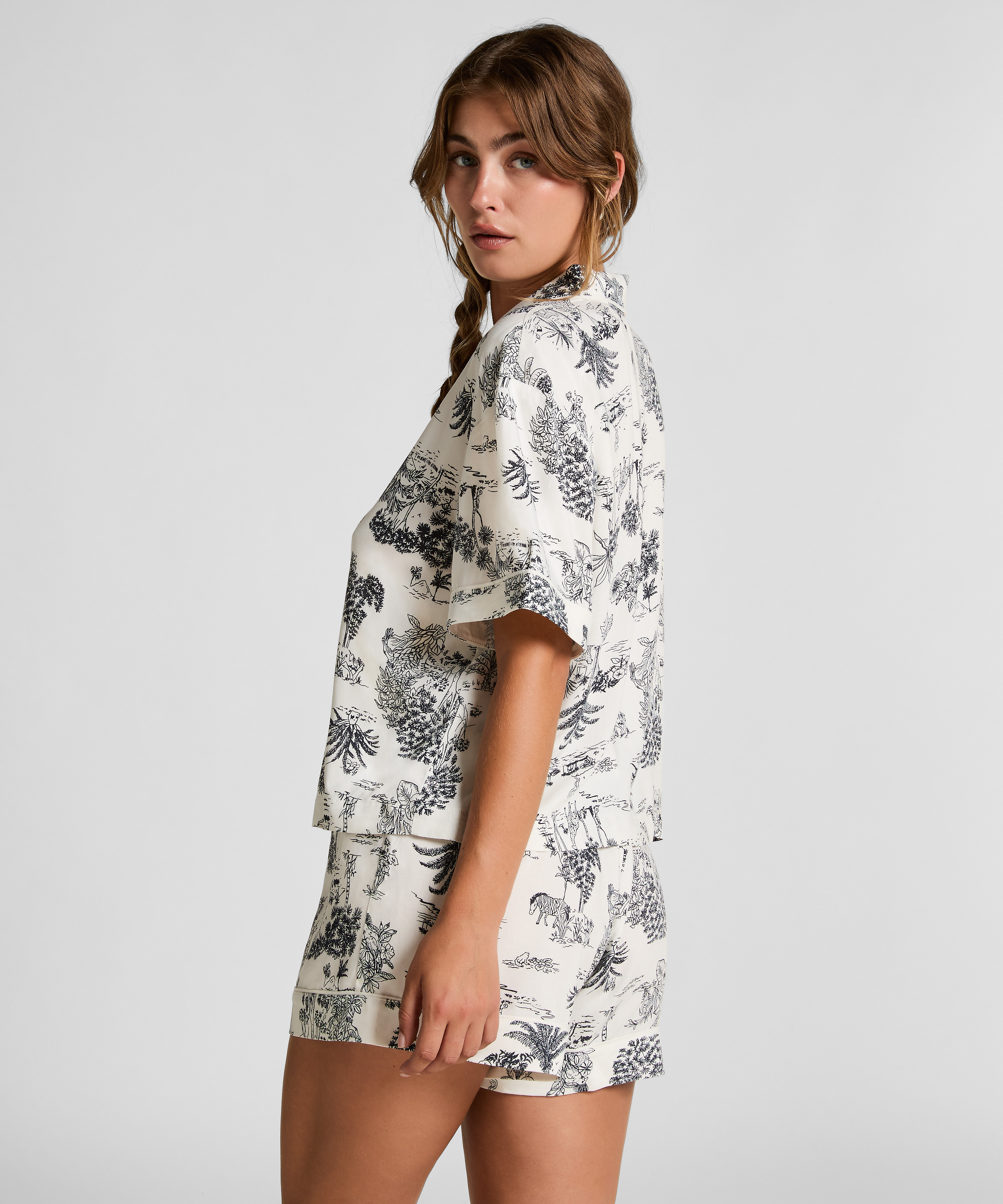 Vævede shorts, Hvid, main