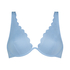 Ikke-formstøbt bikinitop med bøjle Scallop, blå