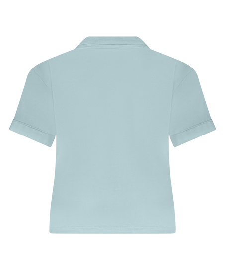 Kortærmet jakke i velour, Grøn