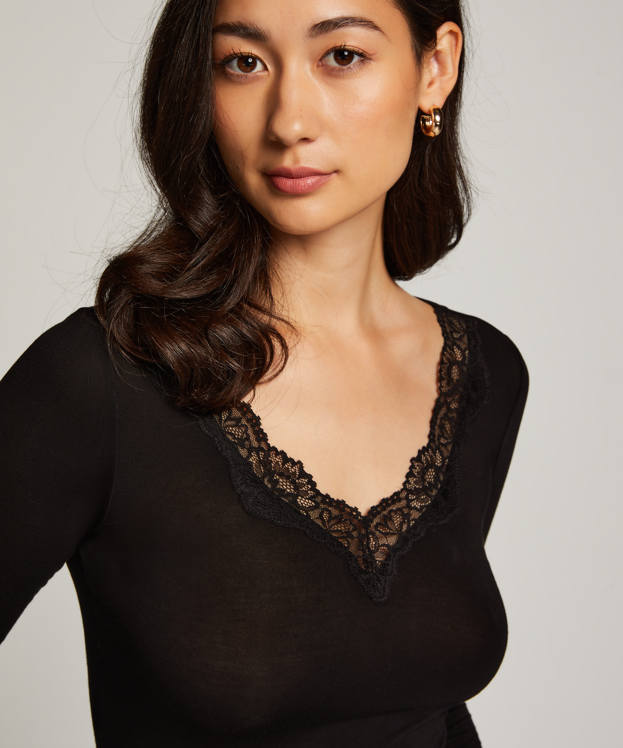 Pyjamastop Jersey, Sort, main