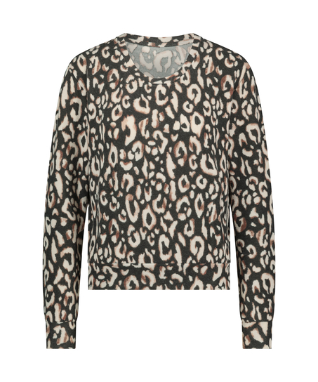 Pyjamastop Jersey, Sort