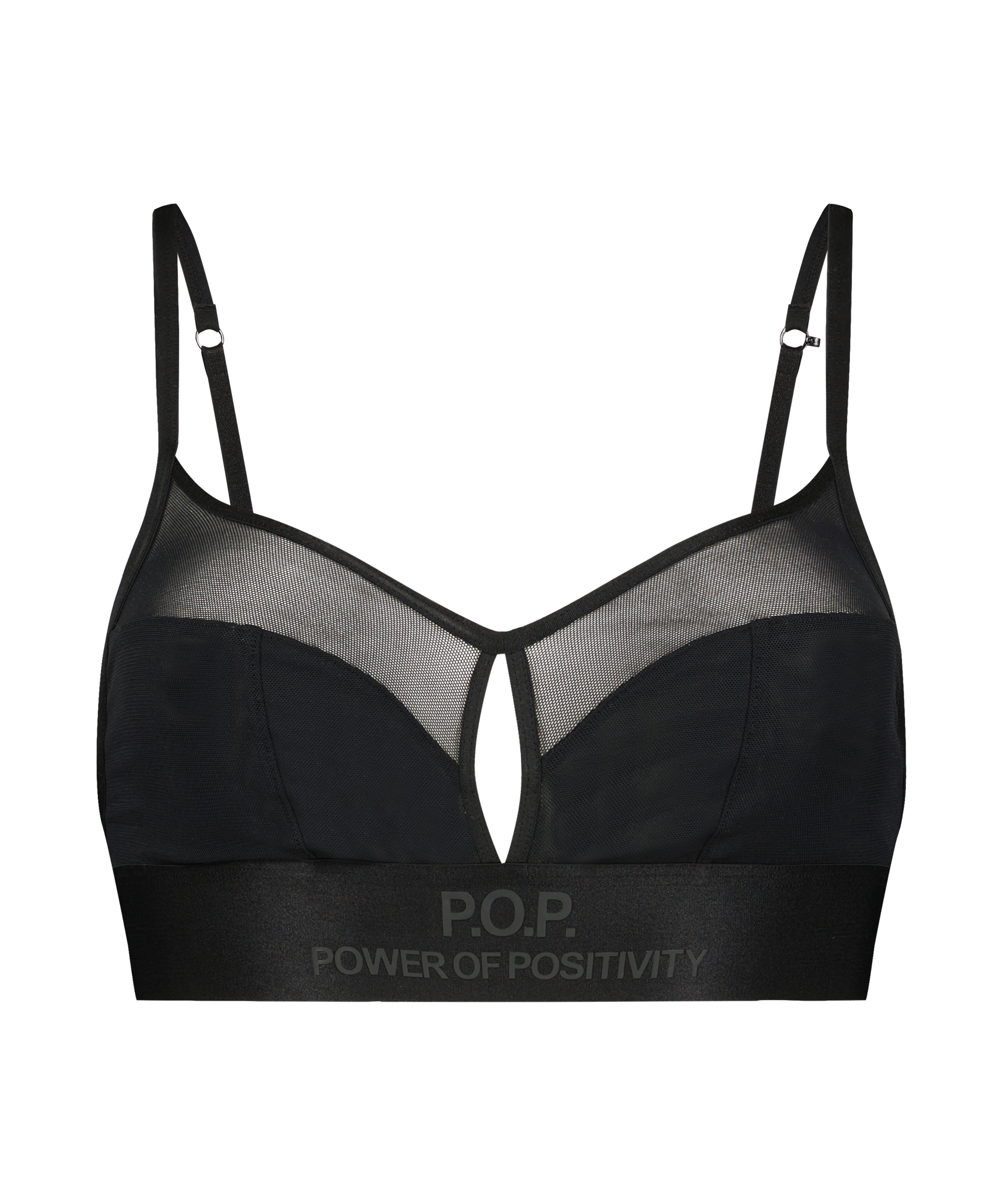 Bralette mesh Flexing, Sort, main