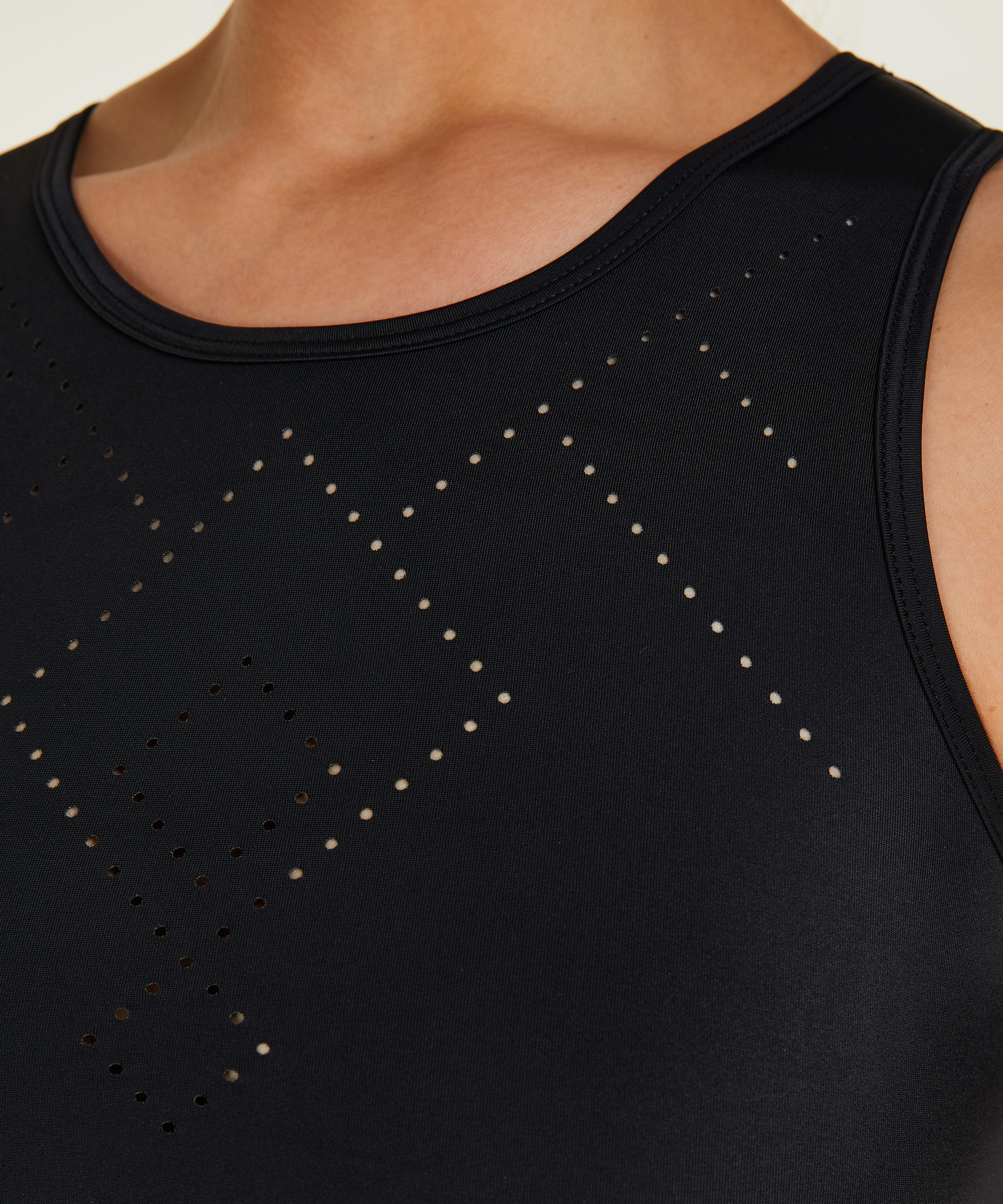 HKMX Sport crop tank top Naira, Sort, main