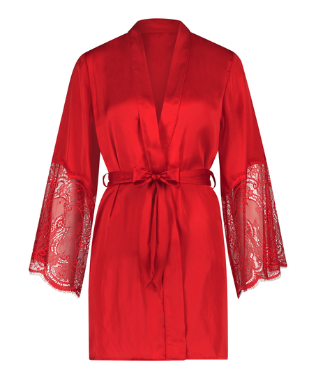 Kimono Satin, rød