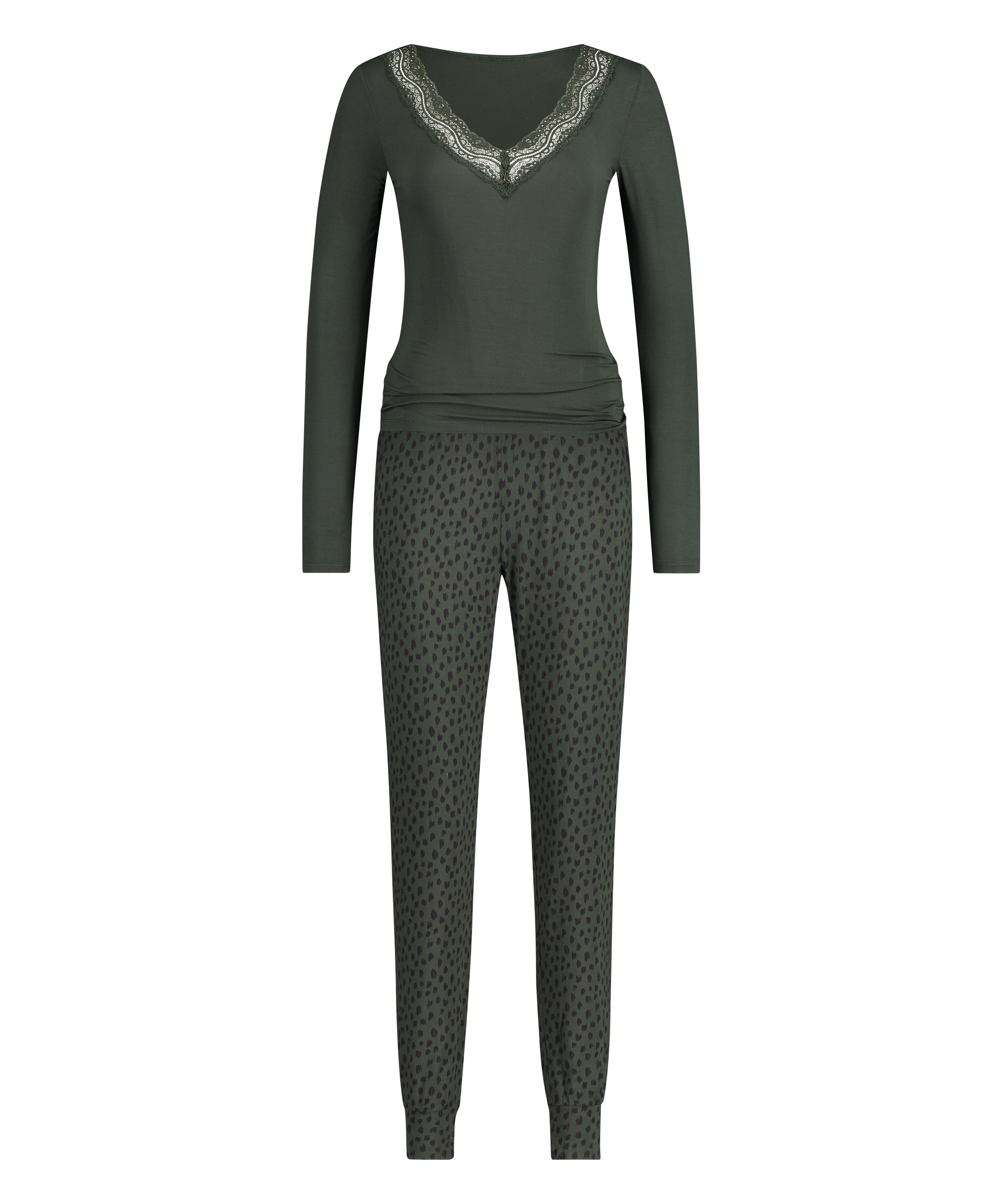 Leopard Pyjamassæt, grøn, main