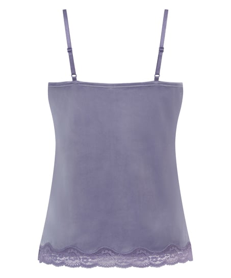 Cami top Velours Lace, Lilla