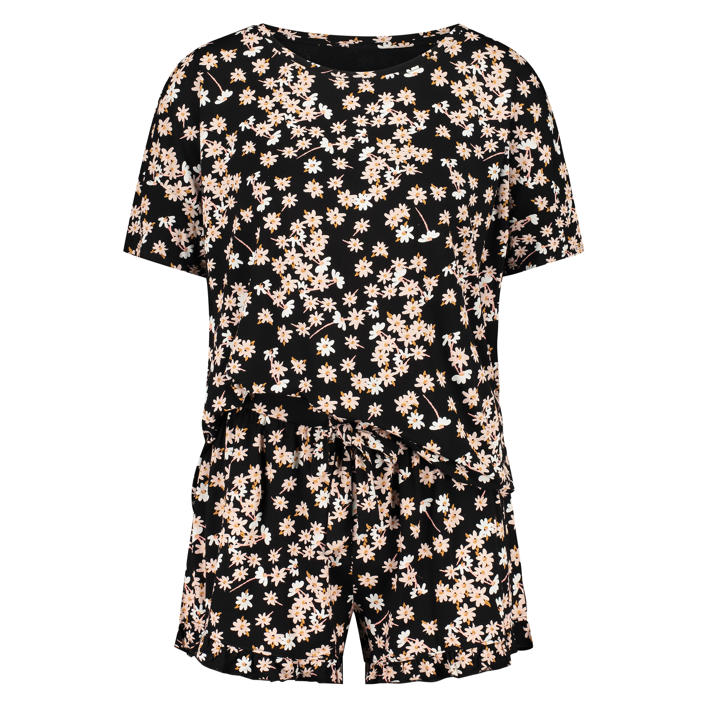 Kort pyjamassæt, Sort, main