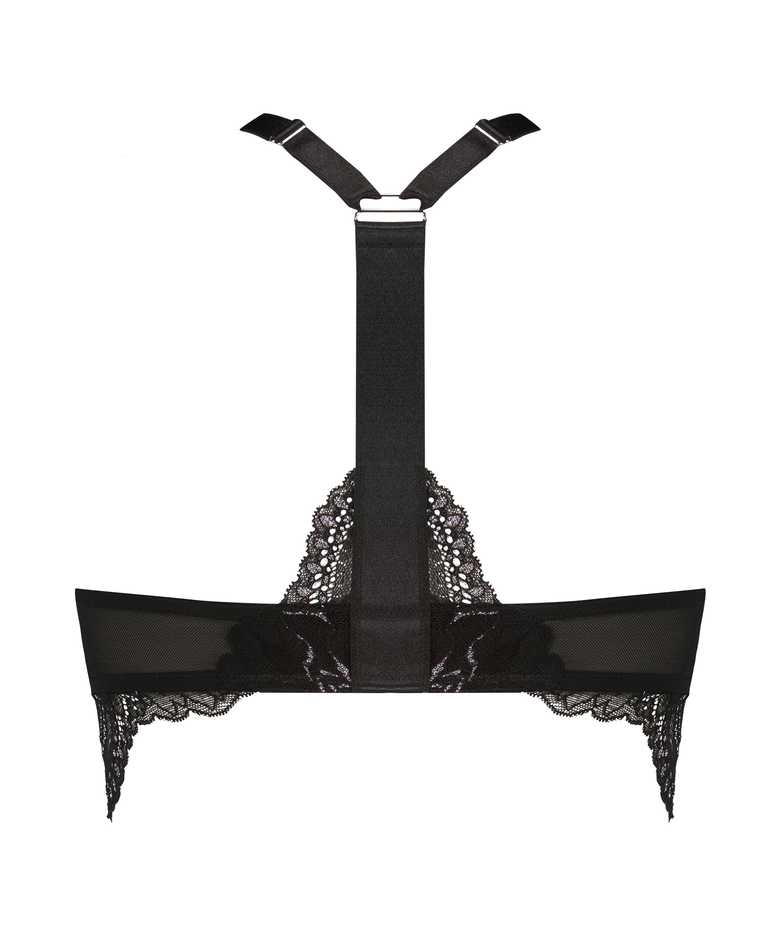 Formstøbt push-up longline bøjle-bh Donna Sparkle, Sort, main