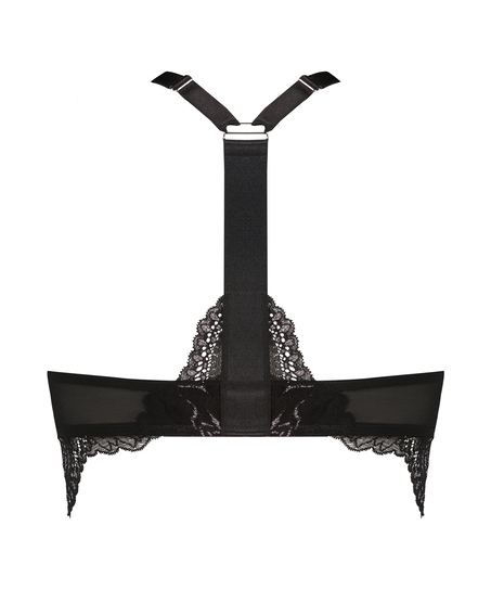 Formstøbt push-up longline bøjle-bh Donna Sparkle, Sort