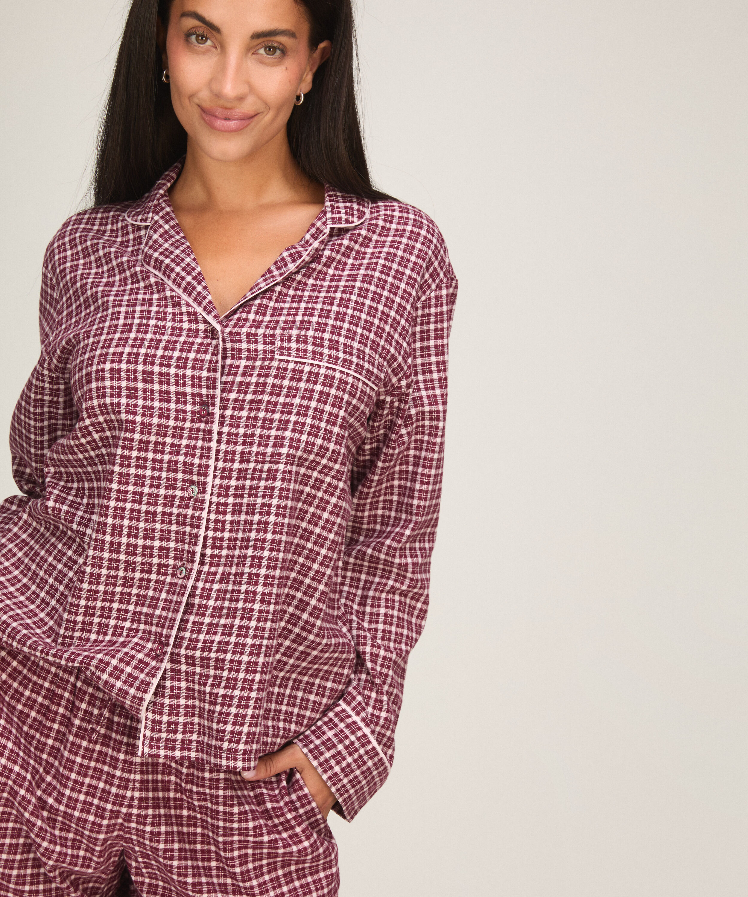 Pyjamaskjorte Longsleeve Woven