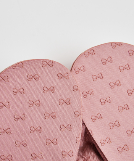 Fake Fur hjemmesko, pink