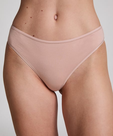 Pakke med 2 stk. string Cotton, Beige