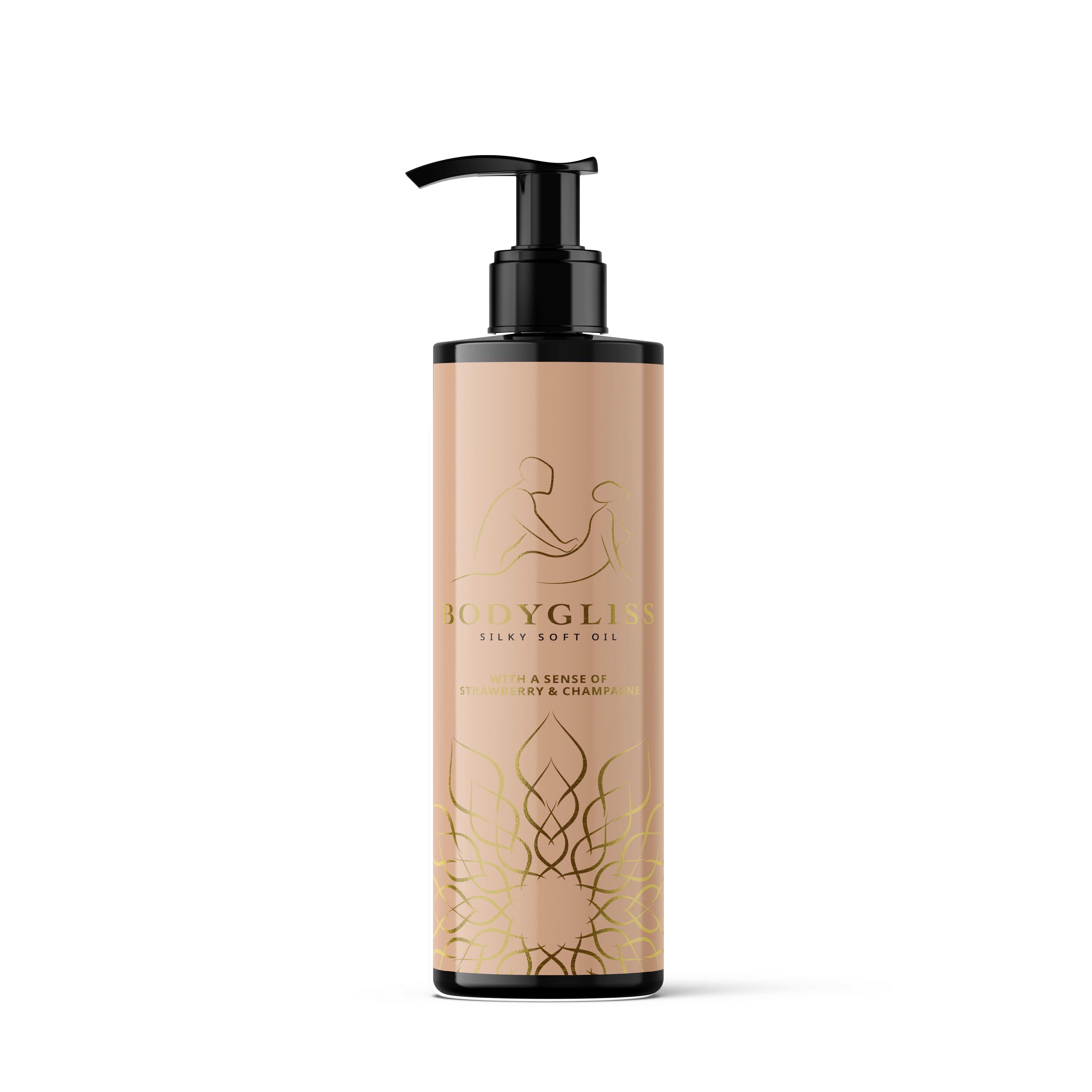 BodyGliss - Massageolie med jordbær og champagne 15 ml, Beige