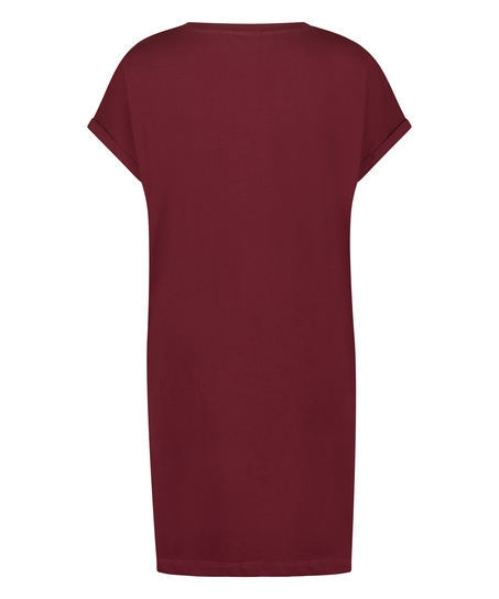 Natskjorte rund hals, R&oslash;d