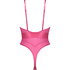 Skinnende body med høj benudskæring, pink