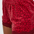 Shorts velour Lace, R&oslash;d