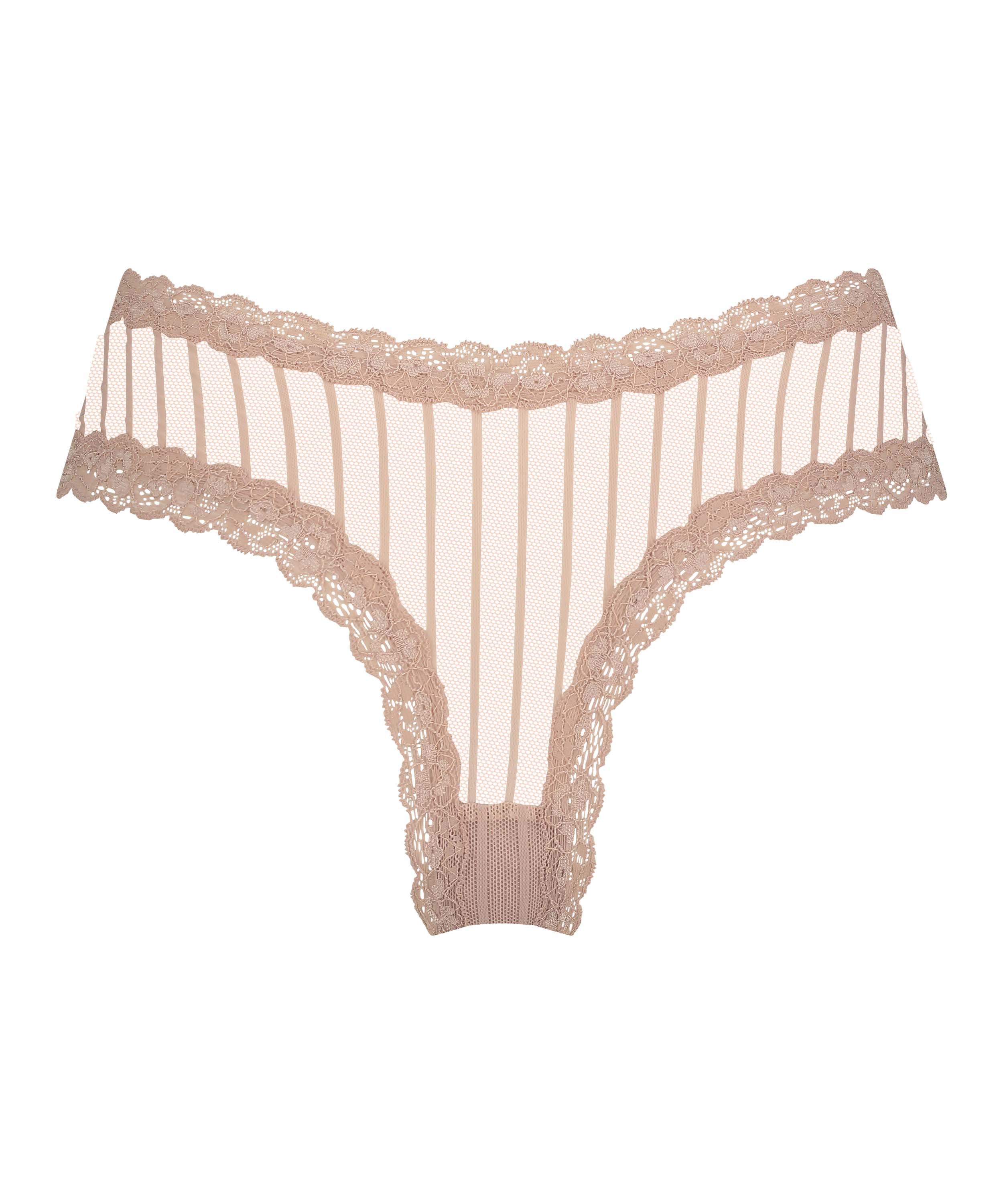 Brasiliansk trusse V-shape Mesh, Beige, main