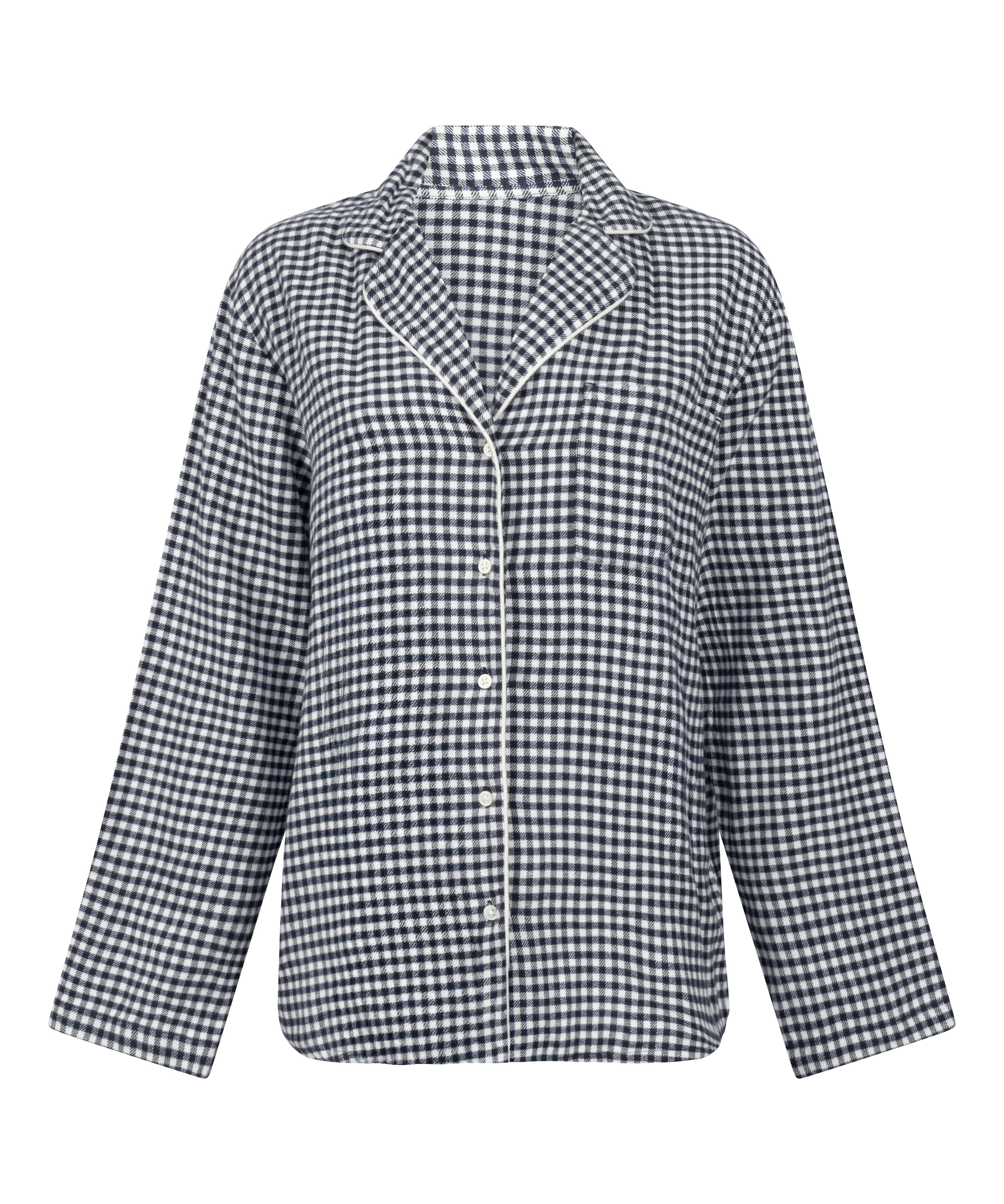 Pyjamastop Flonel Essentials, Bl&aring;, main