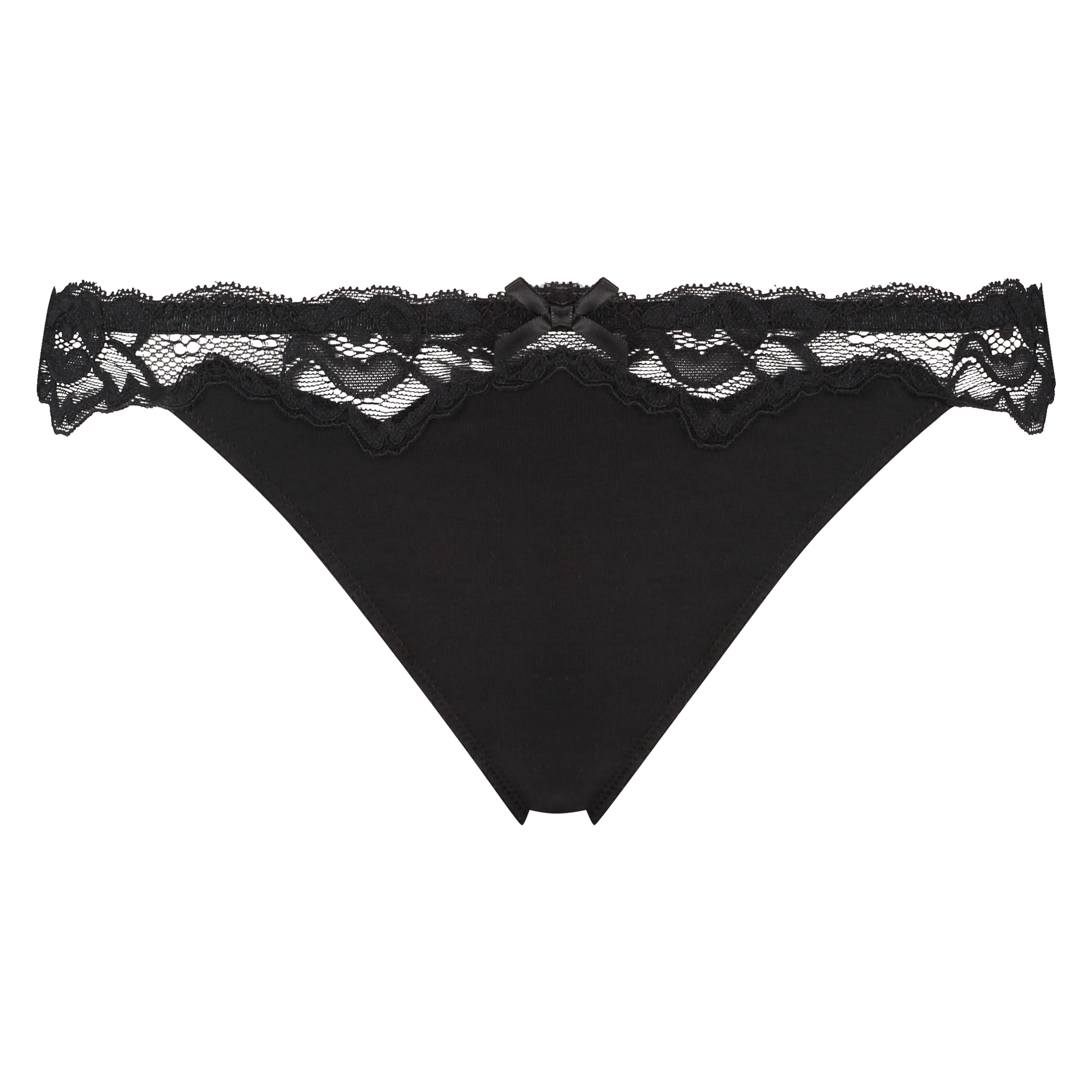 G-streng Secret Lace bomuld, sort, main
