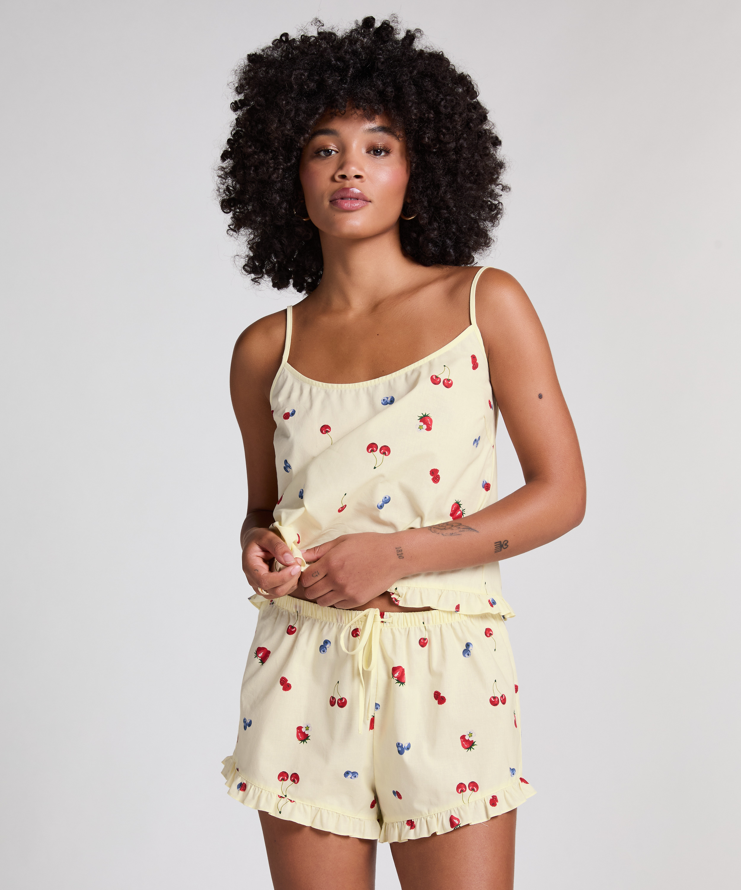 Vævede shorts, Gul, main