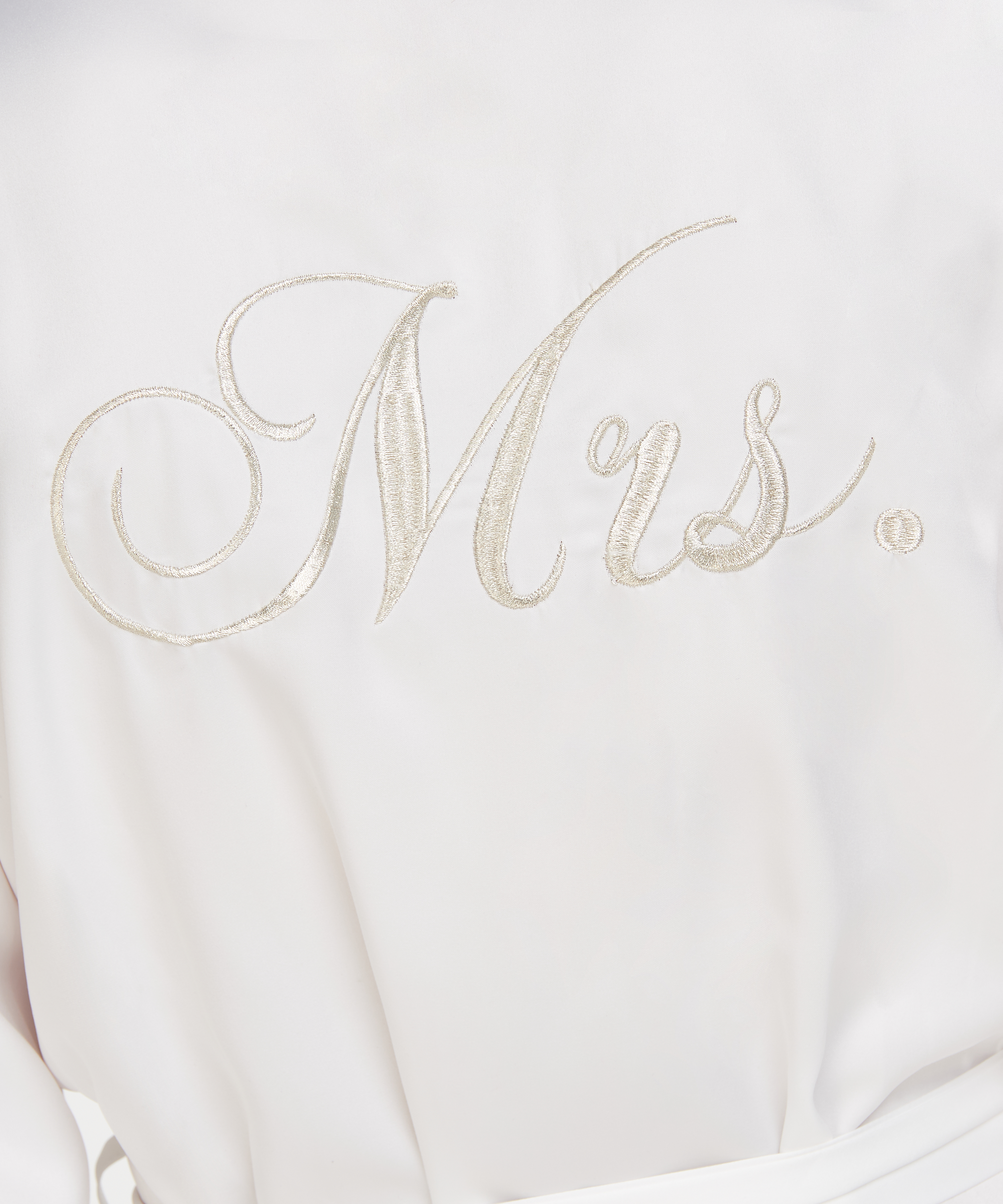 Kimono satin Bridal, Hvid, main