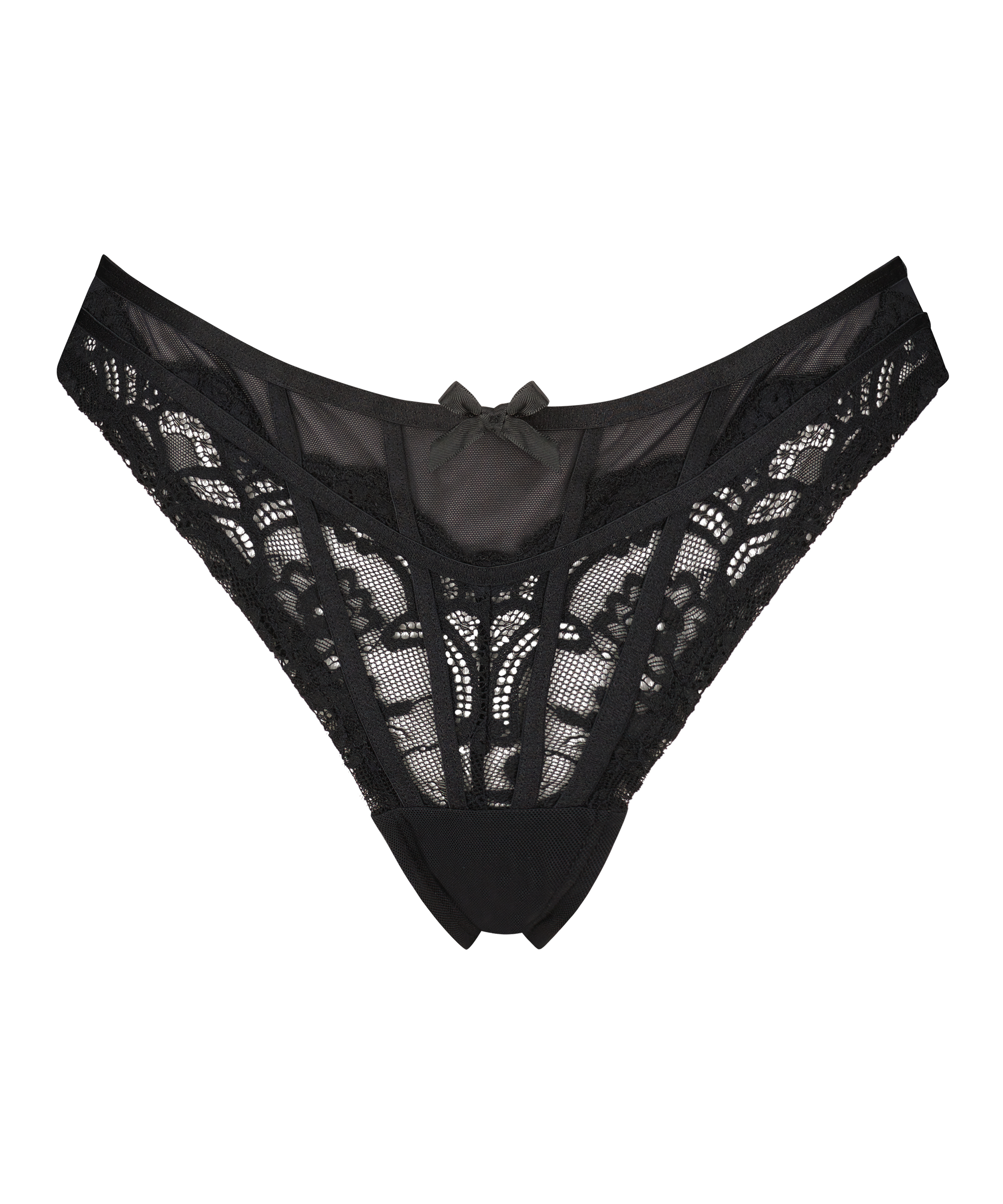 Brasiliansk trusse med høj udskæring Arla, sort, main