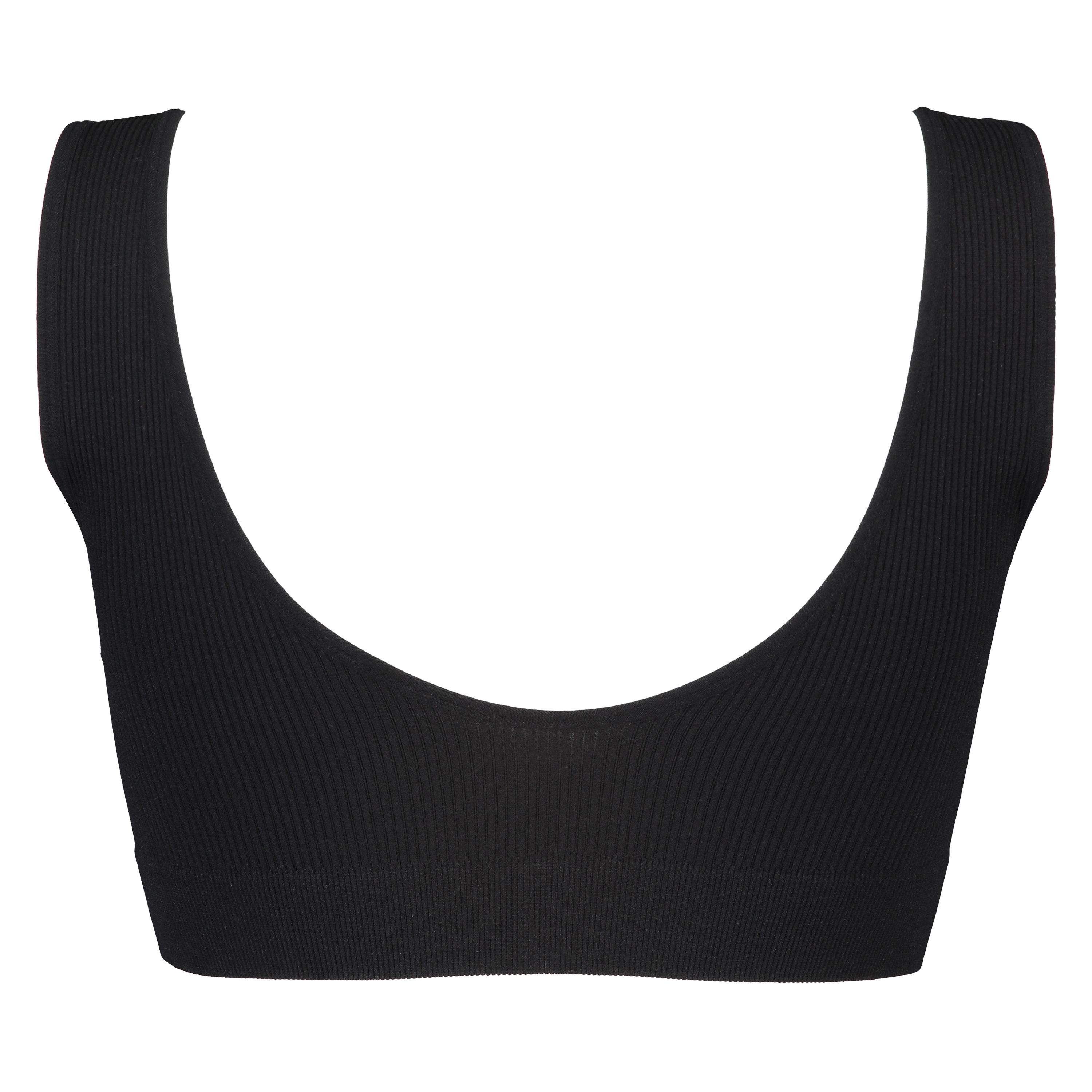 Sømløs bralette, Sort, main