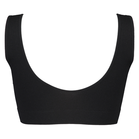 Sømløs bralette, Sort