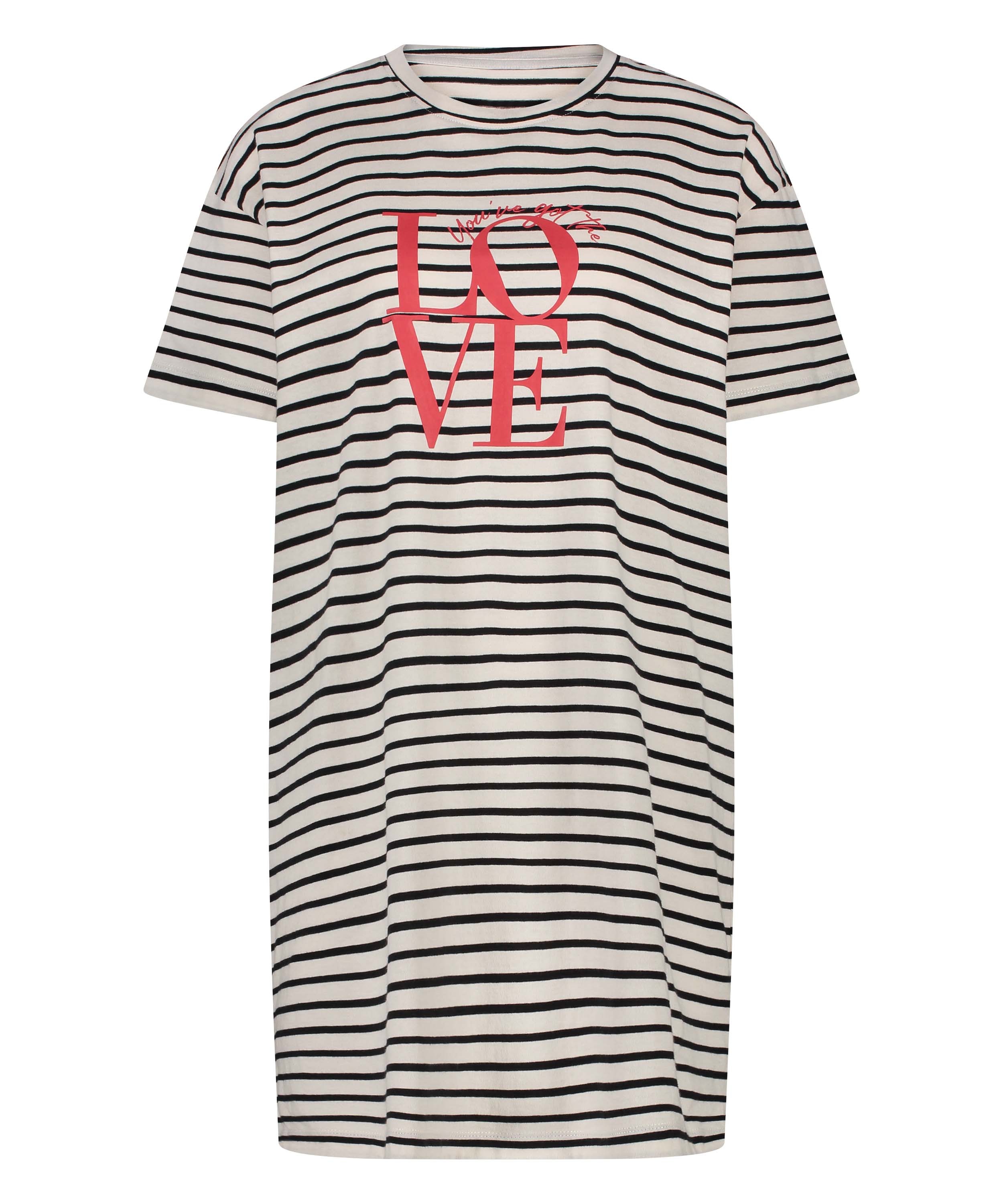 Natskjorte rund hals, Sort, main