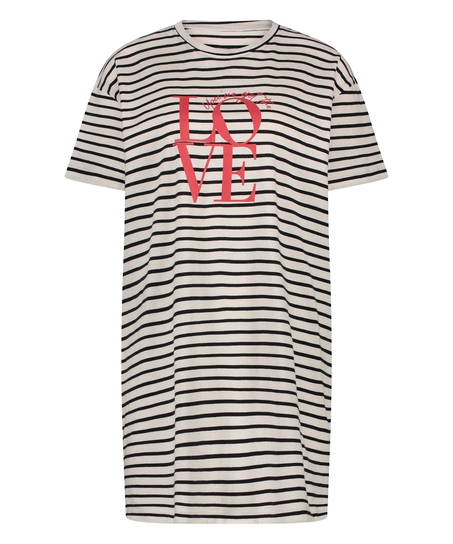 Natskjorte rund hals, Sort