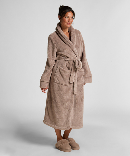 Badekåbe Fleece, Beige