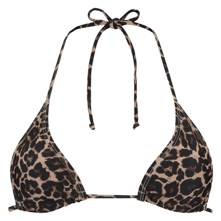 Triangle bikinitop mini Leopard, Brun
