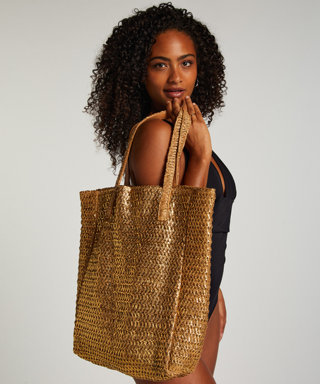 Strandtaske Goldie, gul