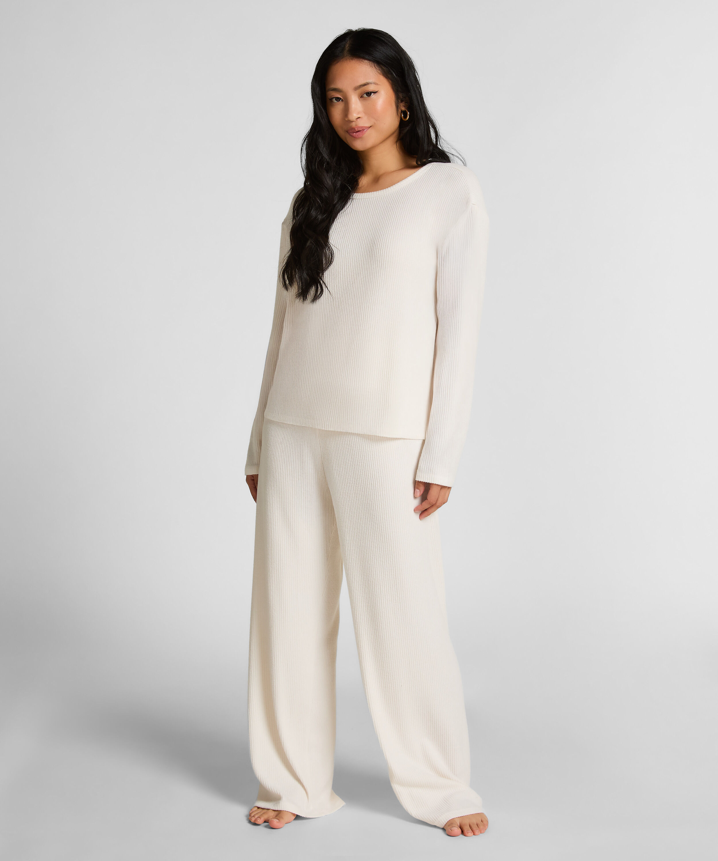Pyjamastop Jersey, Hvid