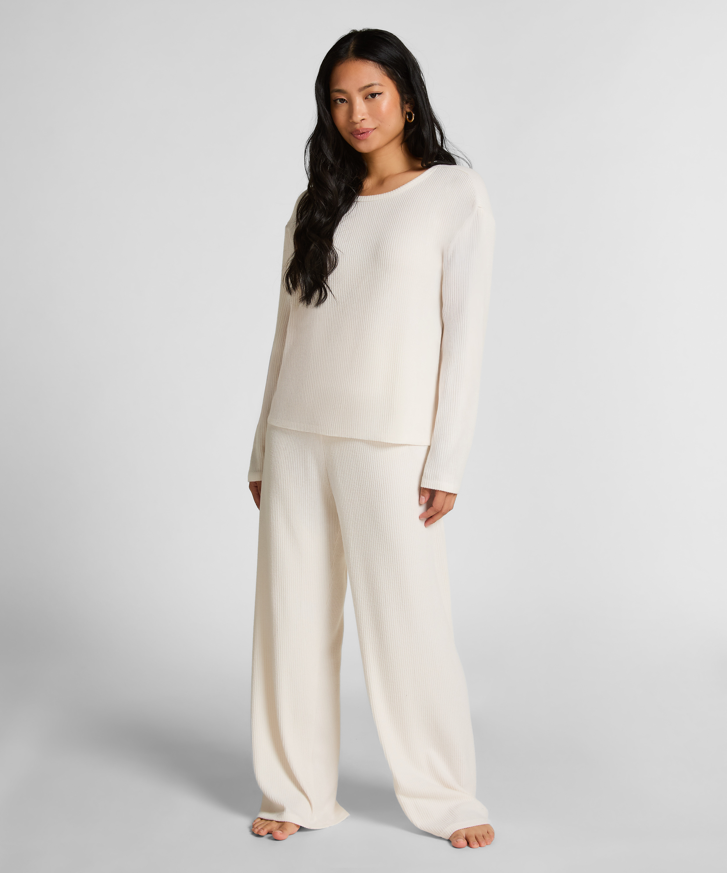 Pyjamastop Jersey, Hvid, main