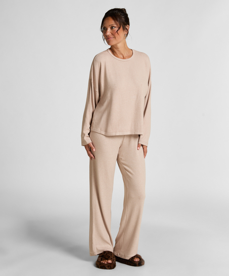 Pyjamastop Jersey, Beige