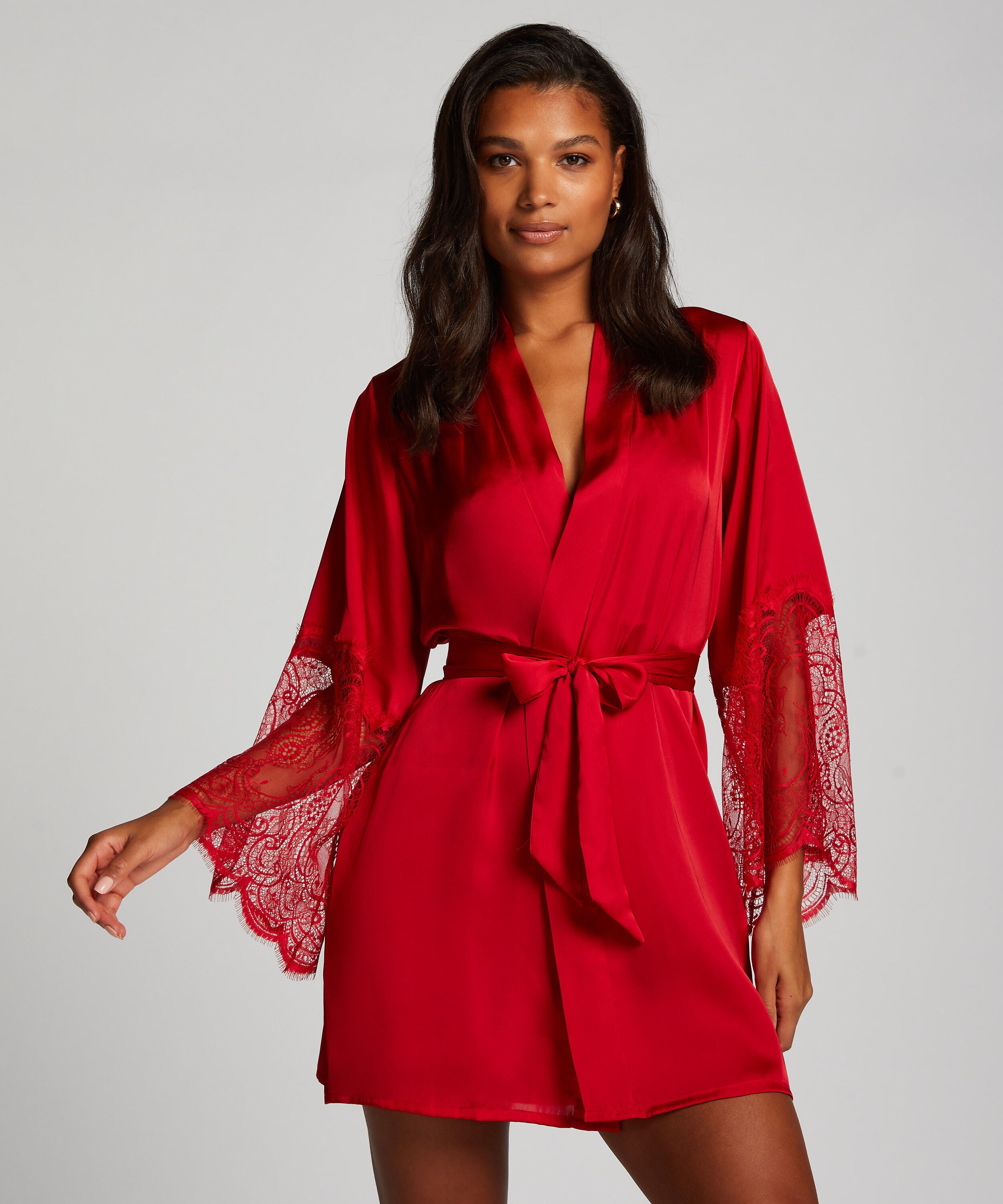 Kimono Satin, Rød