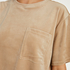 Top fløjl Pocket, Beige