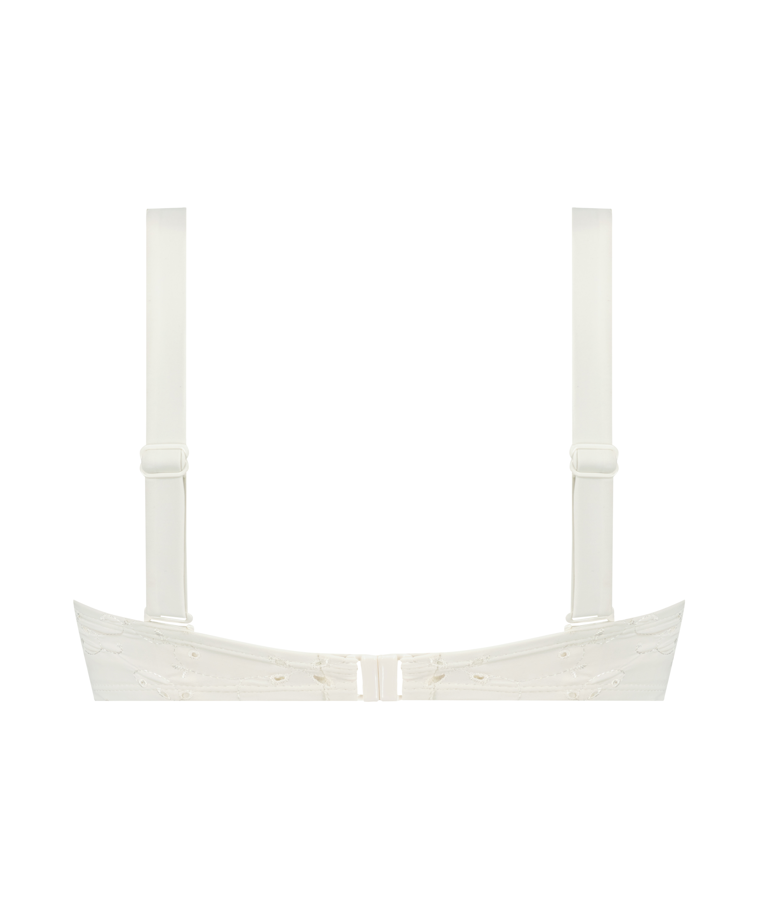 Formstøbt bandeau-bikinitop Broderie, hvid, main