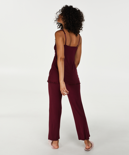 Pyjamaset Modal lace, R&oslash;d