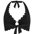 Scallop halter bikinitop, Sort
