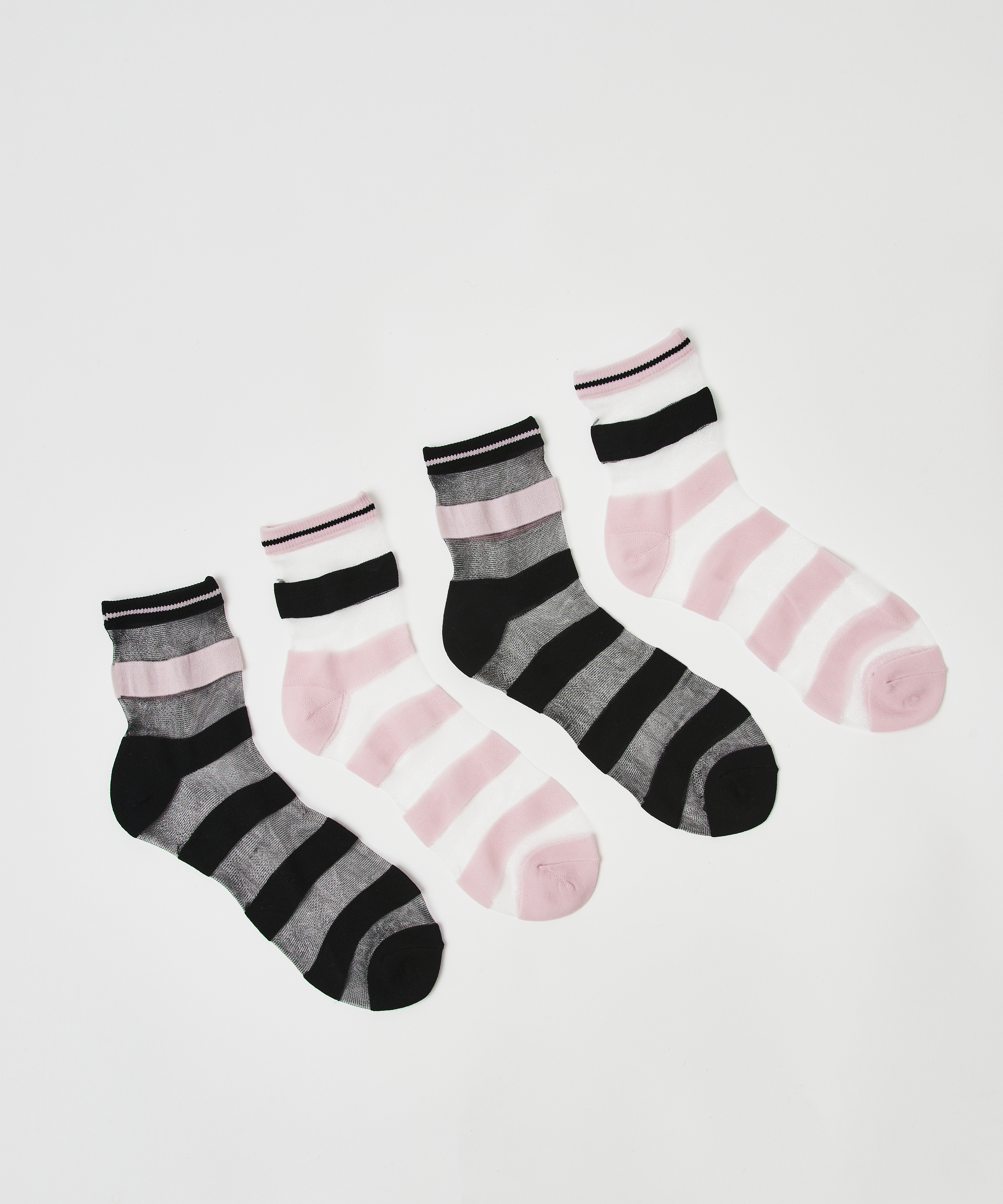 2 par sokker mesh striber - Multi-pak Hunkemöller